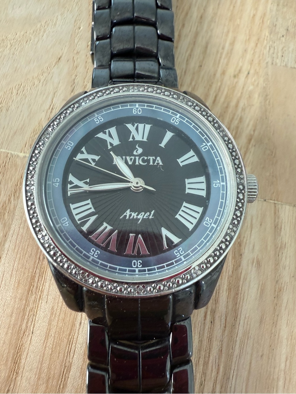 Invicta Angel ladies black ceramic watch NEW BATTERY